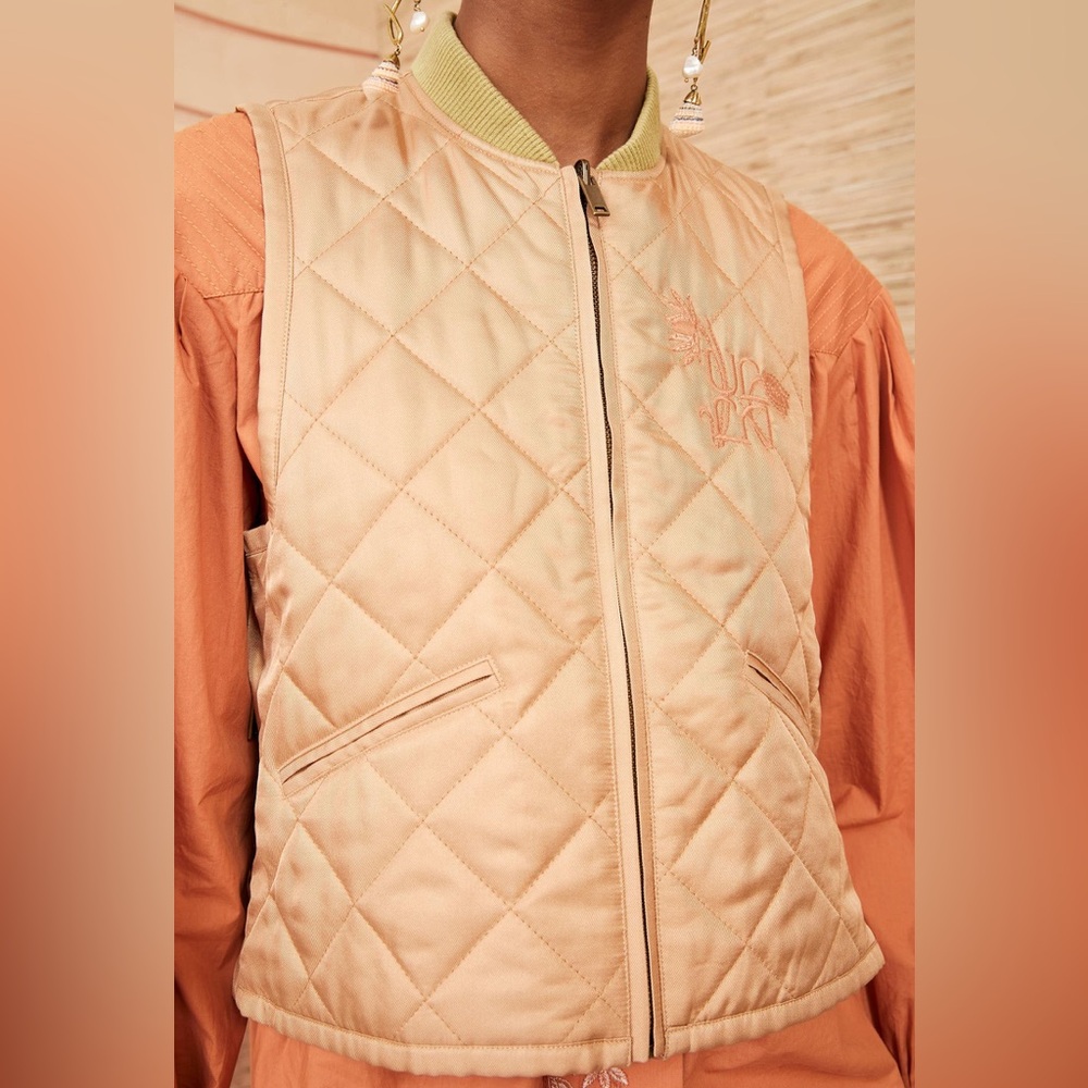 ULLA JOHNSON - SILK - LUCA VEST - BLUSH